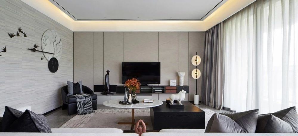 广州室内装修仁山公园140平米四居-现代简约风格室内设计家装案例