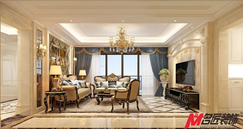 广州室内装修星星凯旋国际170平米平层-奢华欧式设计邂逅浪漫情调的理想家