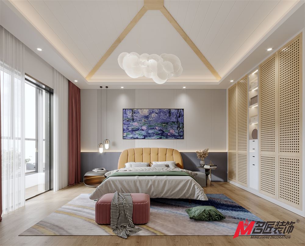 广州室内装修468平米独栋别墅效果图-后现代风设计打造品质艺术人居